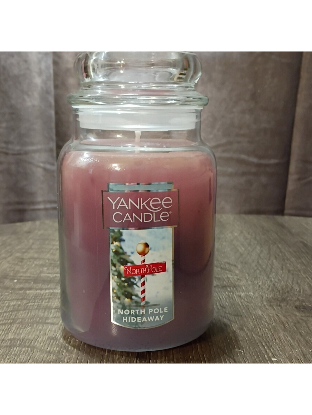 Yankee Candle North Pole Hideaway Large 22 oz Jar Candle Single Wick Pink